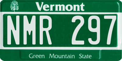 VT license plate NMR297