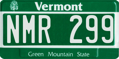VT license plate NMR299