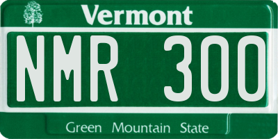 VT license plate NMR300
