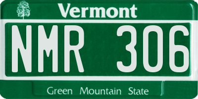 VT license plate NMR306