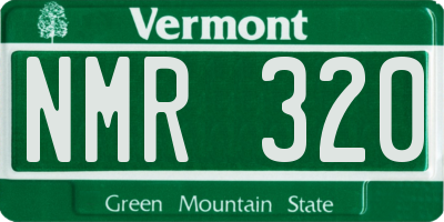 VT license plate NMR320