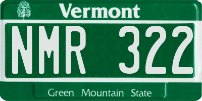 VT license plate NMR322