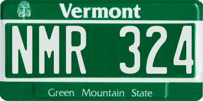 VT license plate NMR324