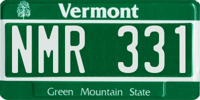 VT license plate NMR331