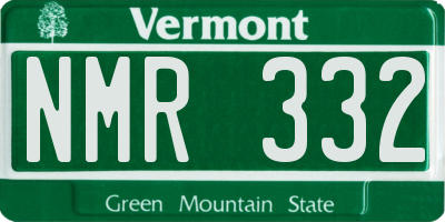 VT license plate NMR332