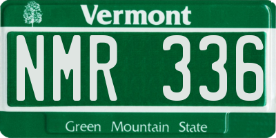 VT license plate NMR336