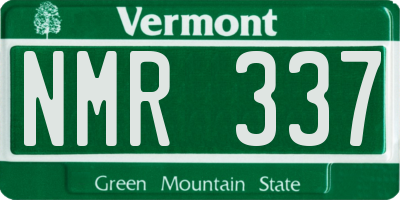 VT license plate NMR337