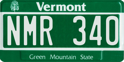 VT license plate NMR340