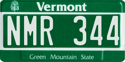 VT license plate NMR344