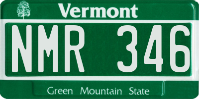 VT license plate NMR346