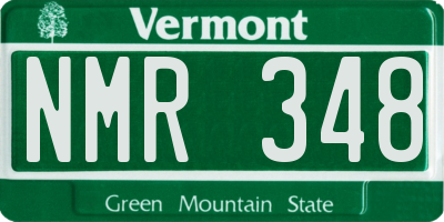 VT license plate NMR348