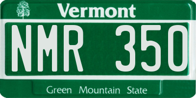 VT license plate NMR350