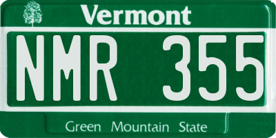 VT license plate NMR355