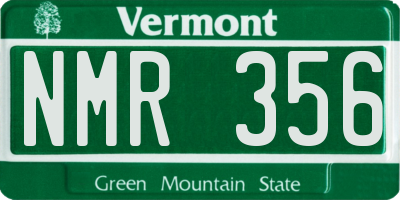 VT license plate NMR356