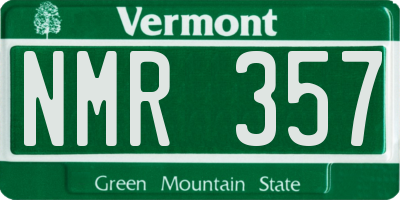 VT license plate NMR357
