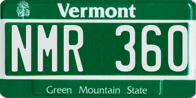 VT license plate NMR360