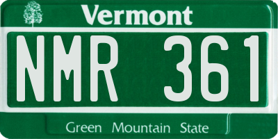 VT license plate NMR361