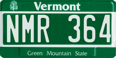 VT license plate NMR364