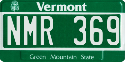 VT license plate NMR369