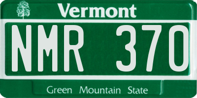 VT license plate NMR370