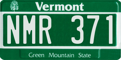 VT license plate NMR371