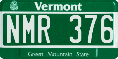 VT license plate NMR376