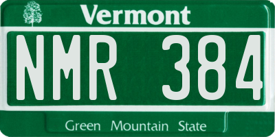 VT license plate NMR384