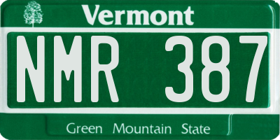 VT license plate NMR387