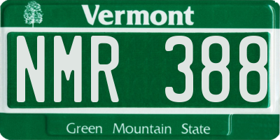 VT license plate NMR388