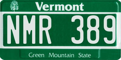 VT license plate NMR389