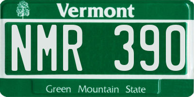 VT license plate NMR390