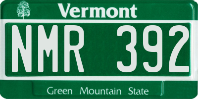 VT license plate NMR392