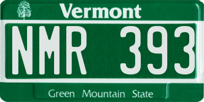 VT license plate NMR393