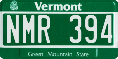 VT license plate NMR394