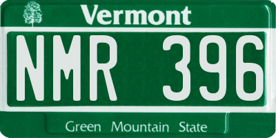 VT license plate NMR396