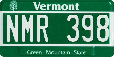 VT license plate NMR398