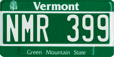 VT license plate NMR399