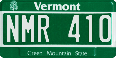 VT license plate NMR410