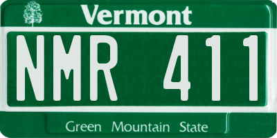 VT license plate NMR411