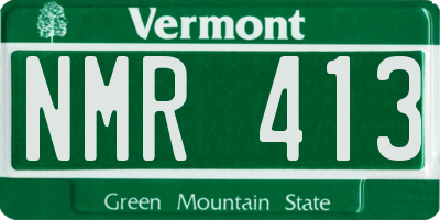 VT license plate NMR413