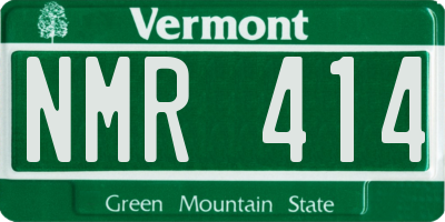 VT license plate NMR414