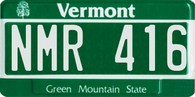 VT license plate NMR416