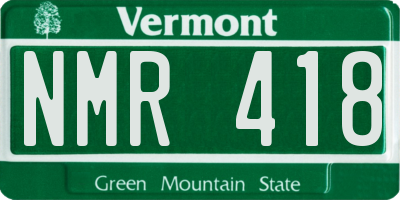 VT license plate NMR418