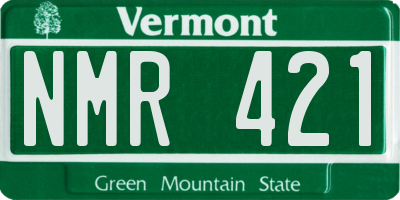 VT license plate NMR421