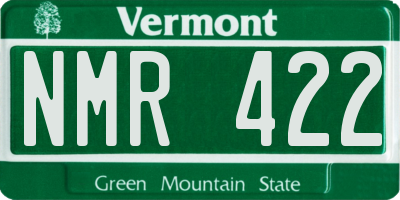 VT license plate NMR422
