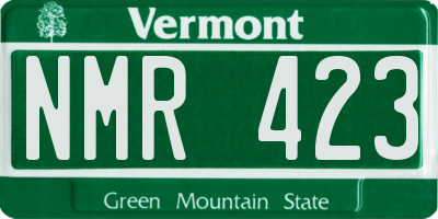 VT license plate NMR423