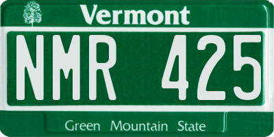 VT license plate NMR425
