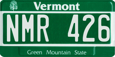 VT license plate NMR426