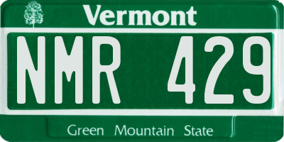 VT license plate NMR429