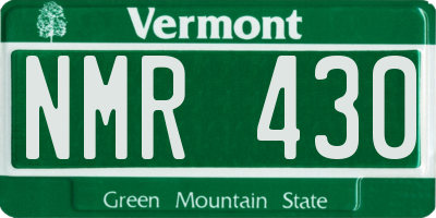 VT license plate NMR430
